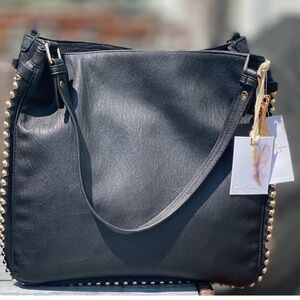 Jessica Simpson black studded bag